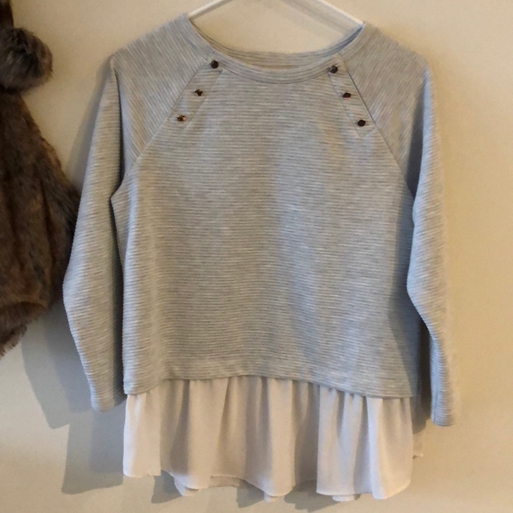 Loft multi layer 3/4 sleeve sweater
